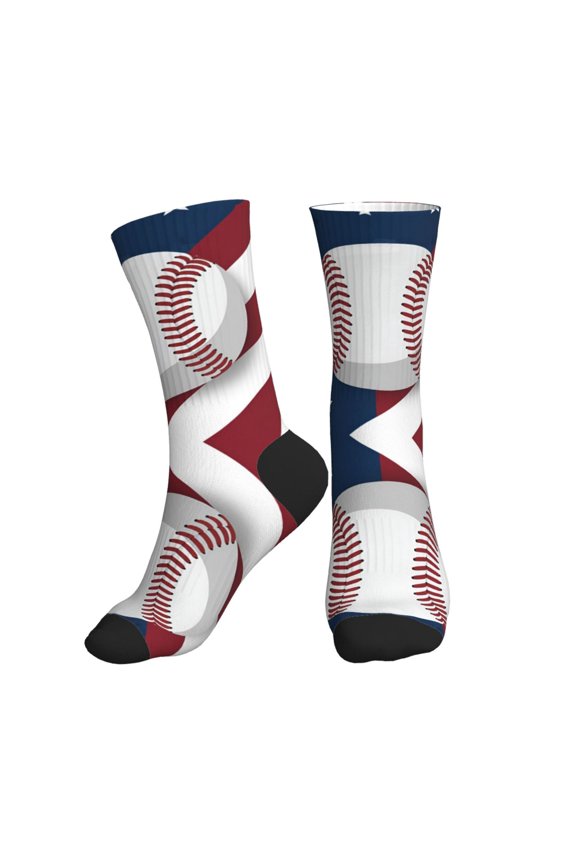 Unisex America Baseball Novelty Ankle Socks Colorful ComfortSoft Lightweight Sports Athletic Socks