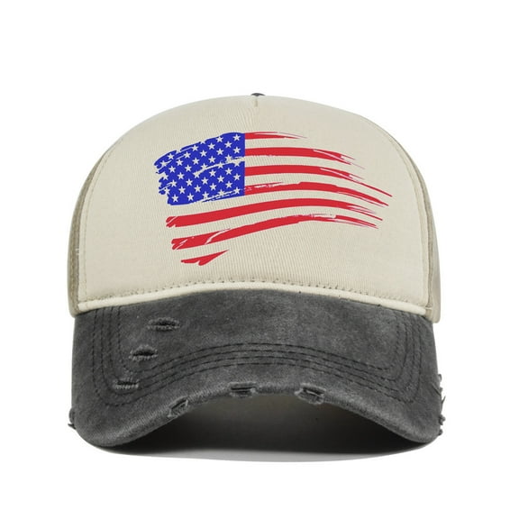 Unisex American Flag Baseball Cap Fashion Retro Baseball Cap Funny Print Adjustable Peaked Cap Outdoor Sports Couple Hats Adjustable Curved Brim Hats Sun