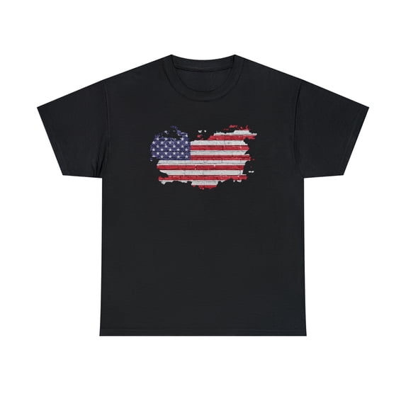 Unisex American Flag Distressed Brick T-Shirt, USA Flag Shirt, Distressed Flag Shirt, American Flag Tee, USA Tee, Men and Womens Flag Shirt
