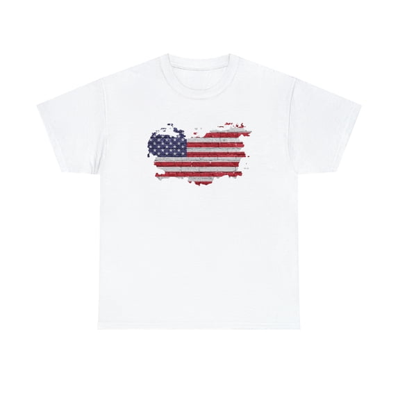 Unisex American Flag Distressed Brick T-Shirt, USA Flag Shirt, Distressed Flag Shirt, American Flag Tee, USA Tee, Men and Womens Flag Shirt