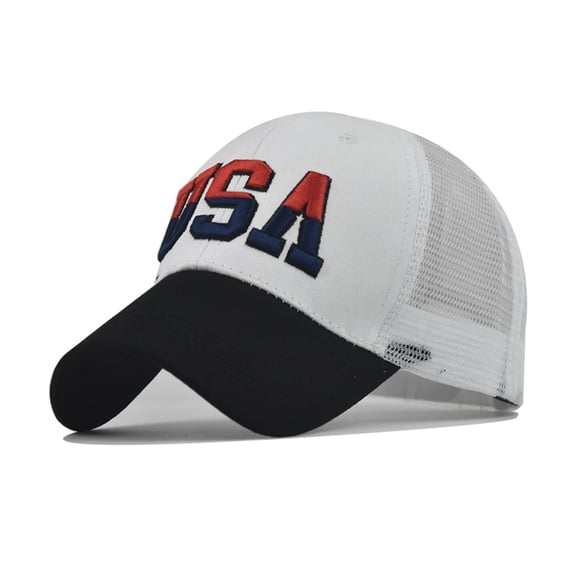 Unisex American Flag Embroidery Baseball Cap, Adjustable Cotton Dad Hat with Pre-Curved Visor for Patriotic Events, Outdoor Activities and Casual Summer Wear