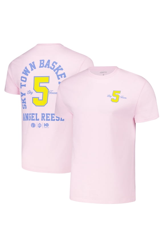 Unisex Angel Reese Pink Chicago Sky Player ID Arch T-Shirt