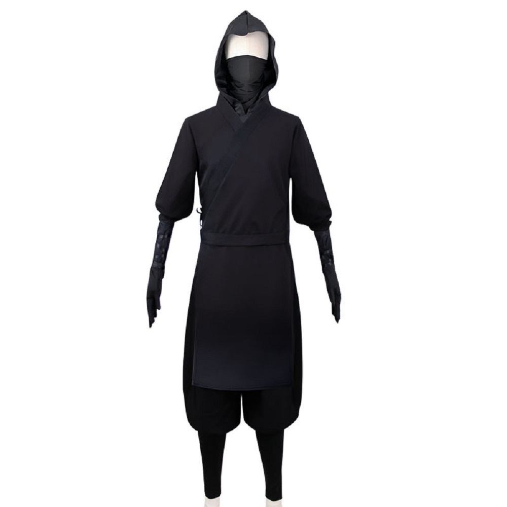Unisex Anime Cos Man in Black Cosplay Nocturnal Clothing Halloween