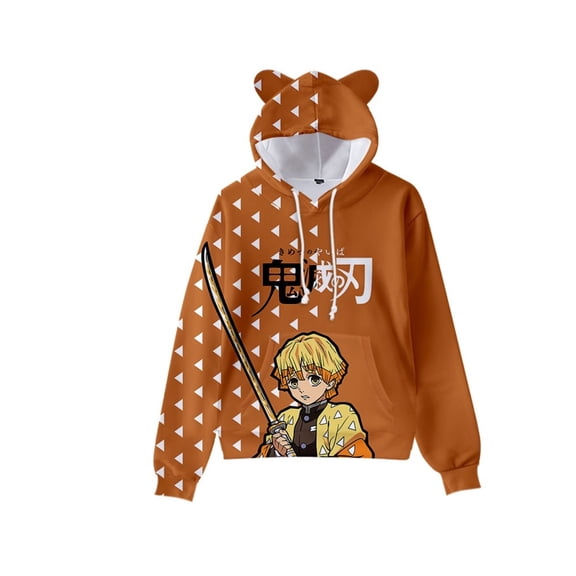 Unisex Anime Demon Slayer Hoodies 3D Printed Cosplay Cute Sweatshirt for Men Women -XXS