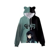 Unisex Anime Demon Slayer Hoodies 3D Printed Cosplay Cute Sweatshirt for Men Women -XXS