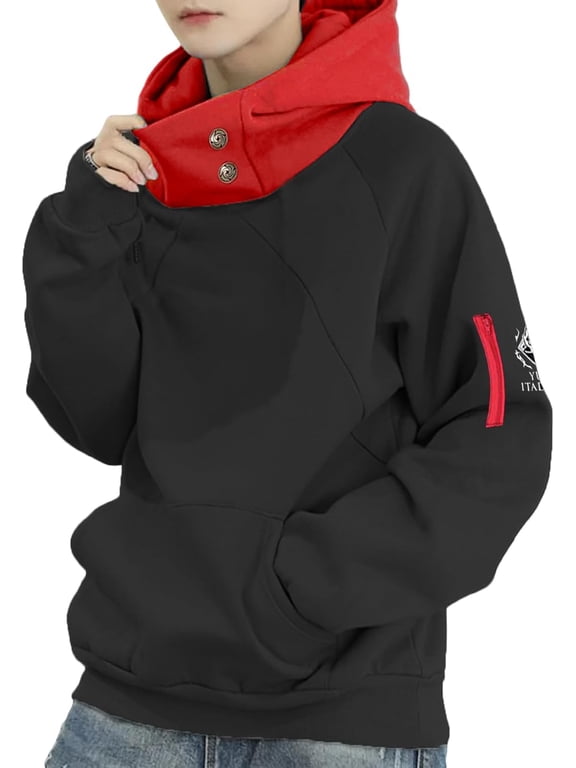 Unisex Anime Hoodie Cosplay Costume Men Black 3D Novelty Hooded Sweatshirt Pullover Jacket Outerwear Coat for Women