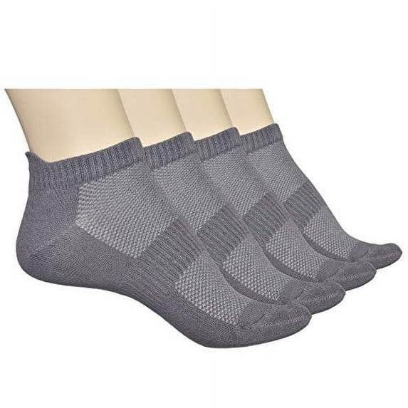 Unisex Ankle Socks - 4 Pairs - Bamboo Low Cut Ankle Breathable Sports Socks Size 5-7 8-10 11-13