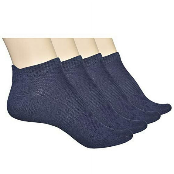 Unisex Ankle Socks - 4 Pairs - Bamboo Low Cut Ankle Breathable Sports Socks Size 5-7 8-10 11-13