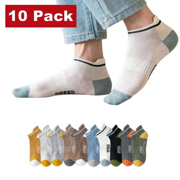 Unisex Ankle Socks Thin Soft Athletic Low Cut Socks With Tab for Men Women 10-20 Pack