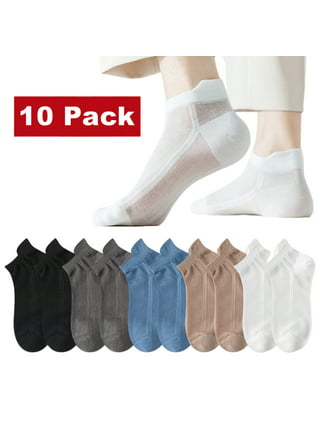 Douhoow 10 Pairs Women Ankle Socks Summer Ultra-thin Mesh Socks See Through  Socks