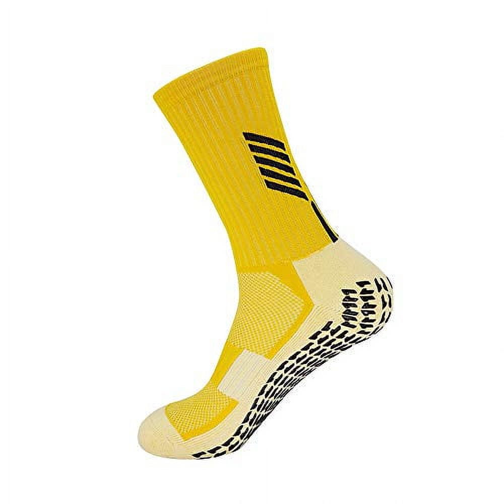 Unisex Anti Slip Sports Thicken Cushion Soccer Socks Non Skid Grippy  Traction for Football Basketball Sports