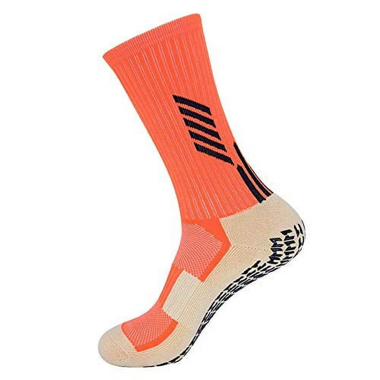 Unisex Anti Slip Sports Thicken Cushion Soccer Socks Non Skid Grippy  Traction for Football Basketball Sports