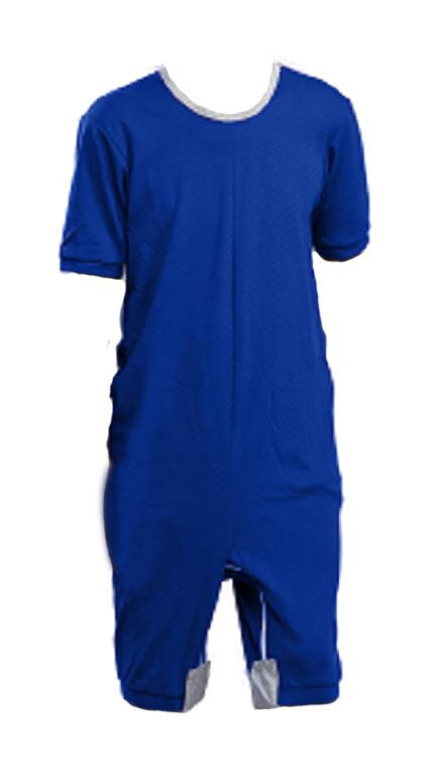 Unisex Anti-Strip Dignity Onesie-Inner Short-Leg Zipper for Men or Women