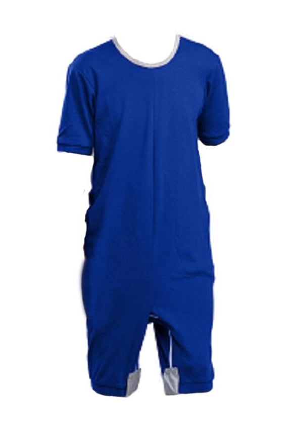 Unisex Anti-Strip Dignity Onesie-Inner Short-Leg Zipper for Men or Women