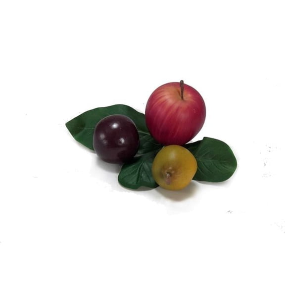 Unisex Apple, Pear & Plum Pick with Leaves - Mixed
