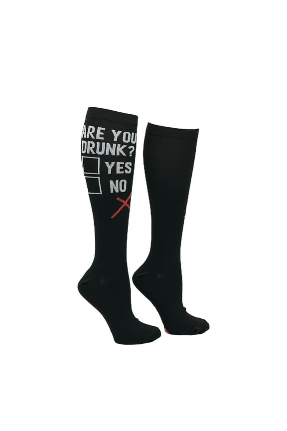 Unisex Are You Drunk Funny Drinking Compression Socks for Women and Men