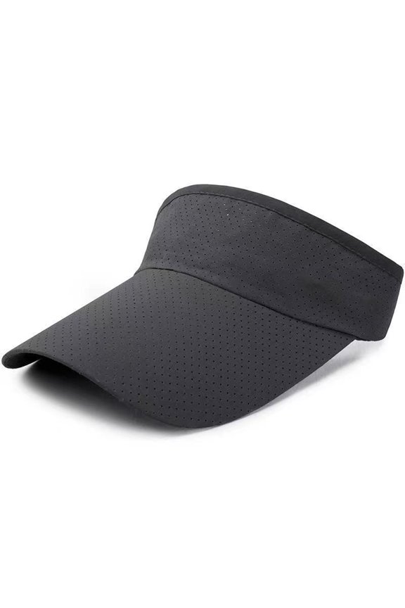 Unisex Athletic Visor - Stylish Sun Hat for Golf, Running, and Outdoor Activities Dark Gray One Size