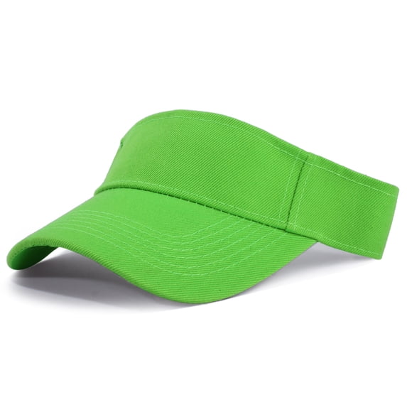 Unisex Athletic Visor - Stylish Sun Hat for Golf, Running, and Outdoor Activities Fluorescent Green One Size