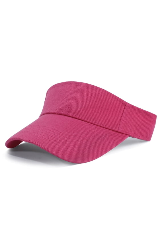 Unisex Athletic Visor - Stylish Sun Hat for Golf, Running, and Outdoor Activities Hot Pink One Size