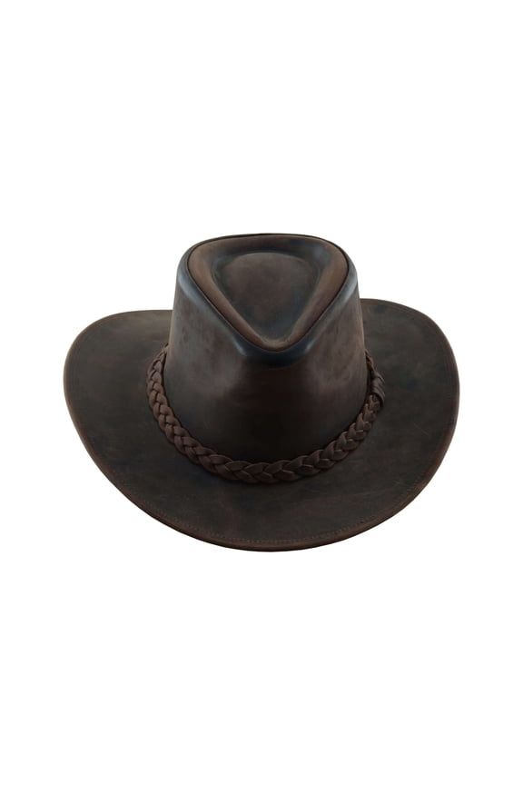 Unisex Australian Leather Bush Hat - Outback Style