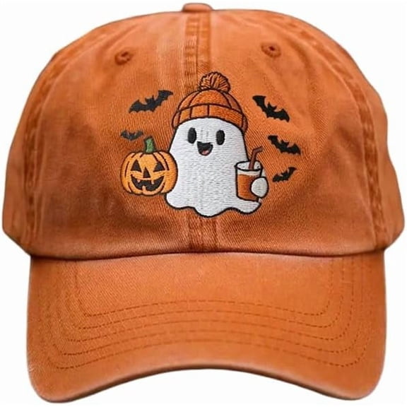 Unisex Autumn Style Print Hat Halloween Pumpkin Face Baseball Hat