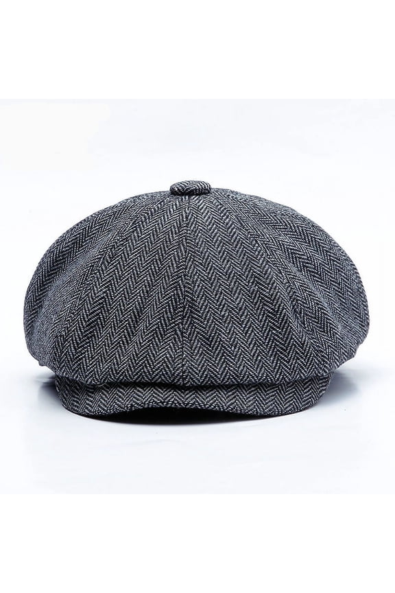 Unisex Autumn Winter Newsboy Caps Warm Tweed Detective Hats Retro Flat Caps chapeau Octagonal Hat Vintage Beret Flat Ivy Cabbie Driving Hunting Cap for Boyfriend, Husband, Brother, Father