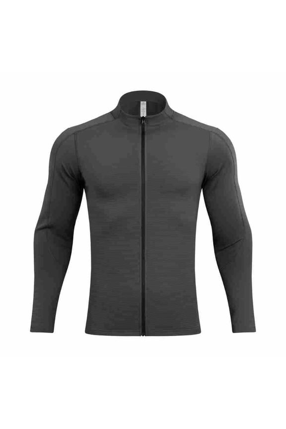 Unisex Autumn & Winter Sports Jacket, Slim Fit Outdoor Zip-Up Stand Collar Long Sleeve Activewear for Men & Women