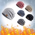 thumbnail image 1 of Unisex Autumn Winter Square Pattern Pile Hat Retro Style Warm Fashion Headwear, 1 of 4