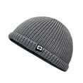 thumbnail image 1 of Unisex Autumn Winter Warm Knitted Hat - Cold-Proof Woolen Pull-On Cap, Classic Versatile Cold Weather Headwear,Size:One Size, 1 of 5