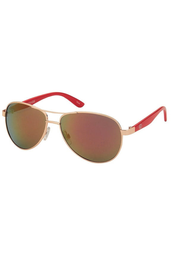 Unisex Aviator Polarized Sunglasses - Gold