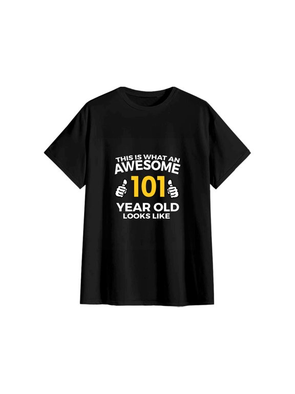 Unisex Awesome 101 Year Old Cotton T-Shirt 101st Birthday Gift XL