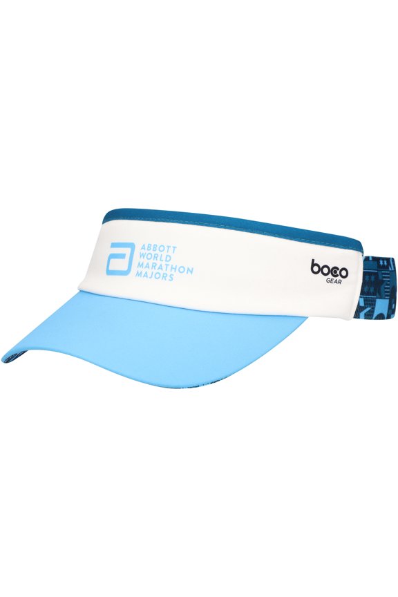 Unisex BOCO Gear White/Blue Abbott World Marathon Majors 360 Stretch Visor