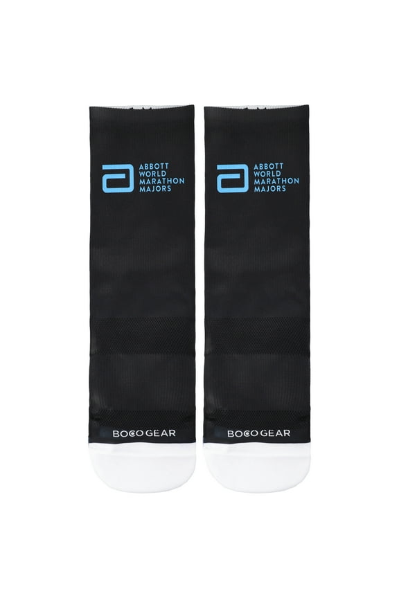 Unisex BOCO Gear Black Abbott World Marathon Majors Performance Crew Socks