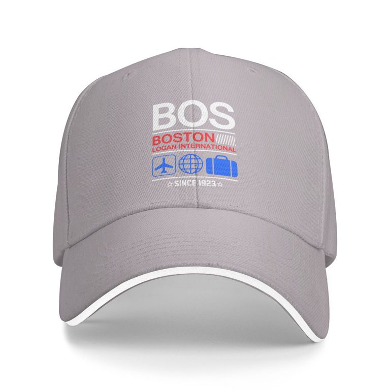 Unisex BOS Boston Logan Airport Code Baseball Cap Sunshade Hat