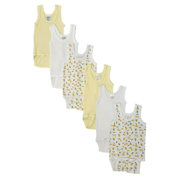 Unisex Baby 6 Pc Onezies and Tank Tops
