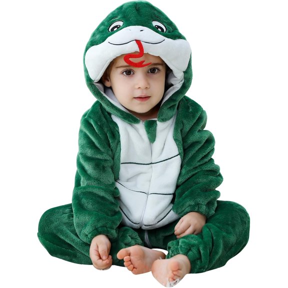 Unisex Baby Animal Onesie Hoodies Romper Flannel Soft jumpsuits Outfit For Girls Boys 0-4T