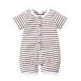 thumbnail image 1 of Unisex Baby Bodysuit Long Sleeve Newborn Infant Outfit&nbsp; for 0-3 Months Baby Kids Infant Baby Girls Boys Shorts Sleeves Ribbed Romper Bodysuit Jumpsuit Suit, 1 of 3