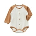 thumbnail image 1 of Juebong Unisex Baby Boy Girl Long Sleeve Romper Jumpsuit Newborn Fall Outfits Cute Onesie Bodysuit Infant Soft One Piece Pajamas Boy Girl Home Outfits, 1 of 3
