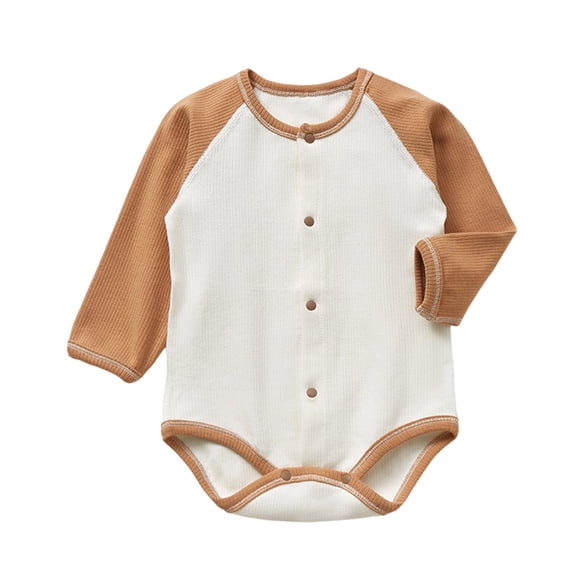 Juebong Unisex Baby Boy Girl Long Sleeve Romper Jumpsuit Newborn Fall Outfits Cute Onesie Bodysuit Infant Soft One Piece Pajamas Boy Girl Home Outfits