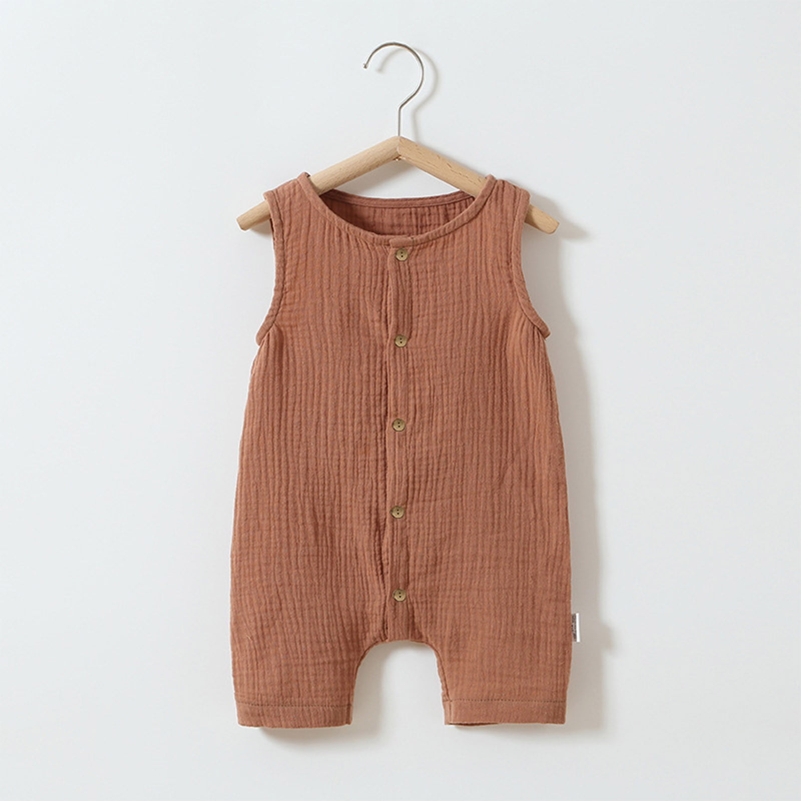 Unisex Baby Boy Girl Rompers Short Sleeve Solid Jumpsuits Infants ...