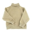 thumbnail image 1 of Unisex Baby Boys Girls Knit Sweater Warm High Collar Long Sleeve Round Neck Pullover Cute Warm Tops Fall Tops Outfit Outwear For Little Big Kids 7-8 Years, 1 of 2
