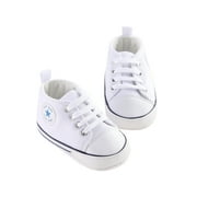 FEINUHAN Unisex Baby Boys Girls Sneaker Soft Anti-Slip Sole Newborn Infant First Walkers Canvas Denim Shoes