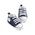 thumbnail image 1 of Unisex Baby Boys Girls Sneaker Soft Anti-Slip Sole Newborn Infant First Walkers Canvas Denim Shoes, 1 of 3