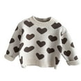 thumbnail image 1 of Unisex Baby Boys Girls Sweaters Floral Print Crew Neck Long Sleeve Knit Top Oversized Casual Sweater Toddler Boys Girls Fall Outfits for Girls Boys Kids 11-12 Years, 1 of 3