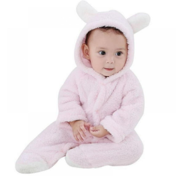 Unisex Baby Cloth Winter Coats Cute Newborn Infant Jumpsuit Snowsuit Bodysuits Fleece Baby Bunting Bodysuit – Infant Pajamas Kids Hooded Romper Outerwear Toddler Jacket