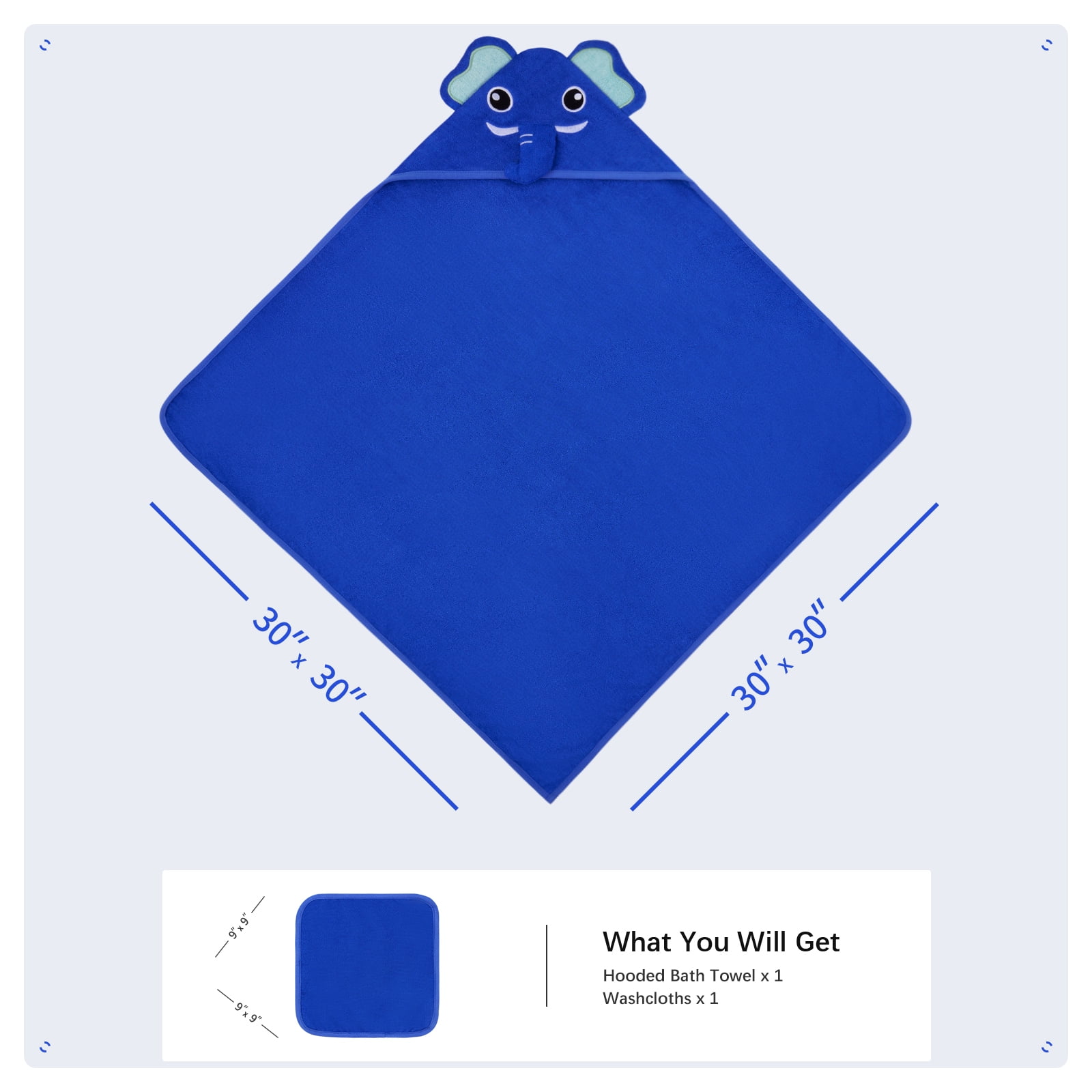 Unisex Baby Cotton Hooded Towel for Baby, Toddler, Infant Ultra