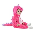 thumbnail image 1 of Unisex Baby Dinosaur Hooded Animal Rompers One Piece Snowsuit,80(9-12 Months),Hot Pink, 1 of 4