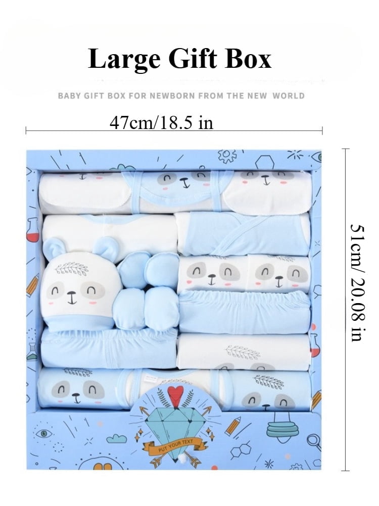 Unisex Baby Essentials Set, 18 Pieces, Suitable for Newborns