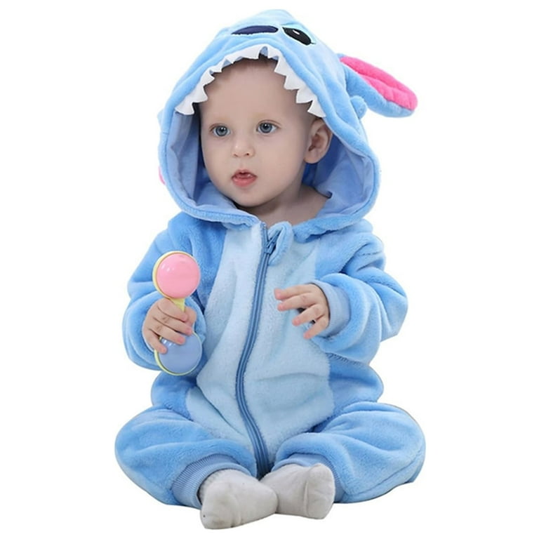 Unisex Baby Flannel Romper Animal Onesie Costume Hooded Cartoon