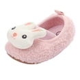 thumbnail image 1 of Unisex Baby Fleece Infant Boys Girls Cartoon Soft Sole Anti-Slip Moccasins - Toddler Stay on House Crib Shoes, 1 of 9